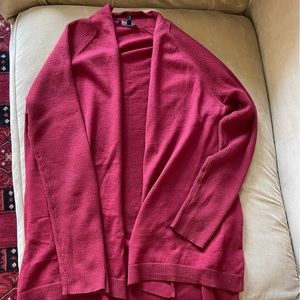 Eileen Fisher merino wool red cardigan